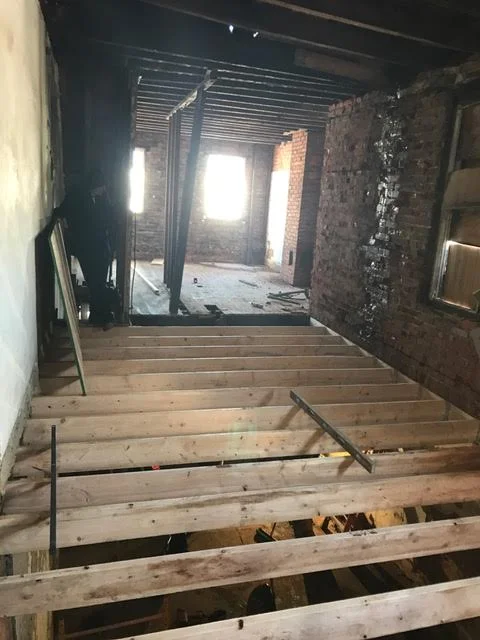 Today our mentee's learned how to pocket and install joist in an old work application. We think they did a great job! 