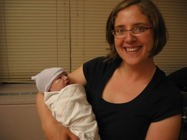 Kate with baby Sam