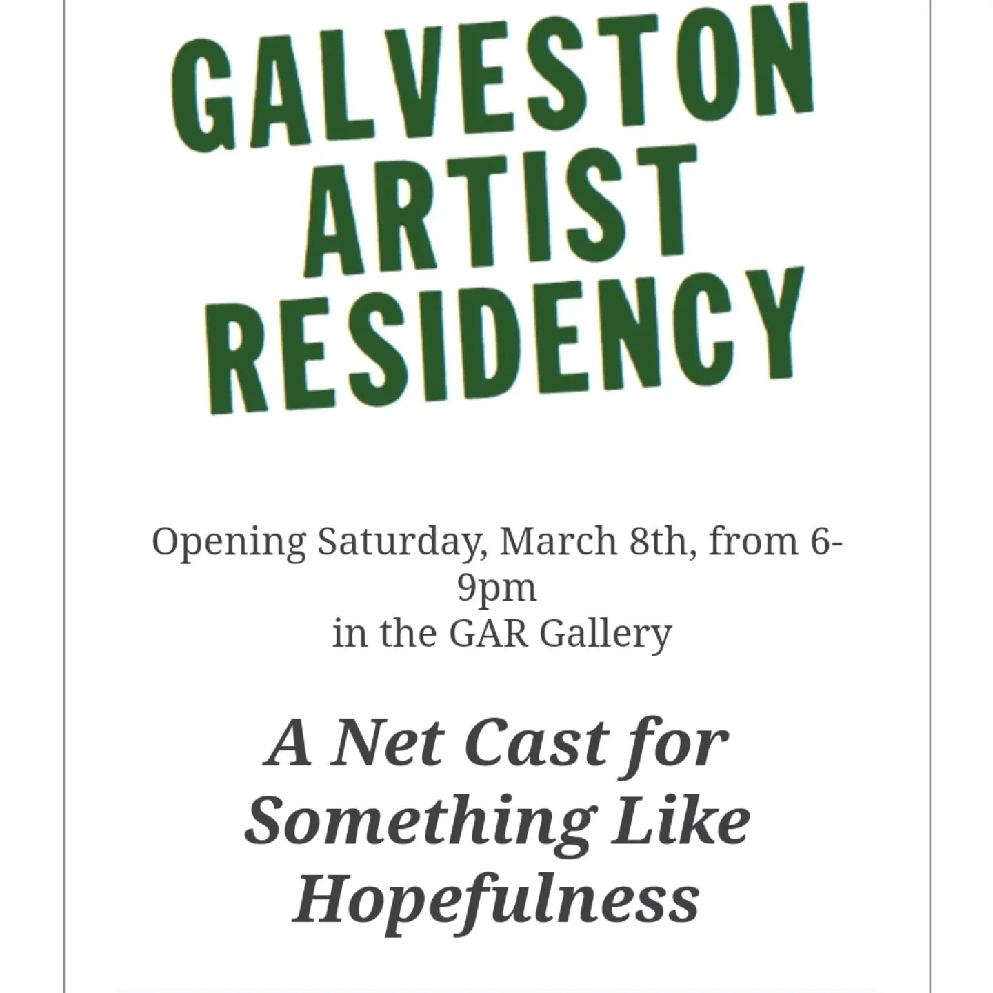 Opening in Galveston, Texas tonight! Happy to be a part of this thoughtful exhibition...

@galvestonartistresidency

#kristinaestellart #islandlife