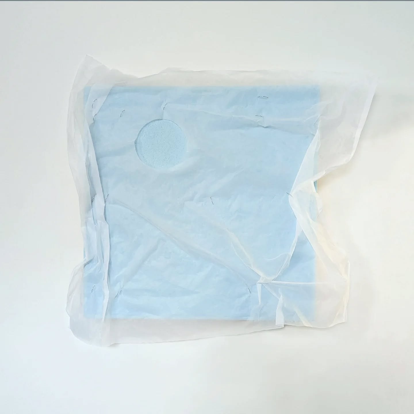 "The sky settles everything"
Silicone rubber, wood, fabric, curved needles, fabric hardener
2025

Image 3: view from the bluffs in Redwing, MN

Over the last few months, I've had the pleasure of creating this piece in response to the poem &