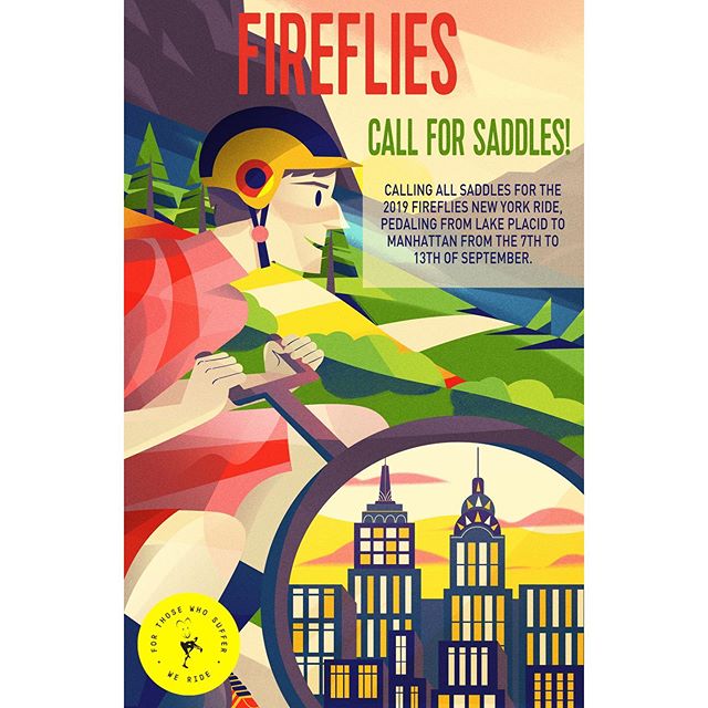 Mark Fireflies NY race in your calendar,happening in September! Had so much fun to design this year for the awesome sponsors at Framestore and The Mill NYC! To be this year saddles please sign up to firefliesnyc.com! 🚲
.
.
. .
#bike#illustration#ill