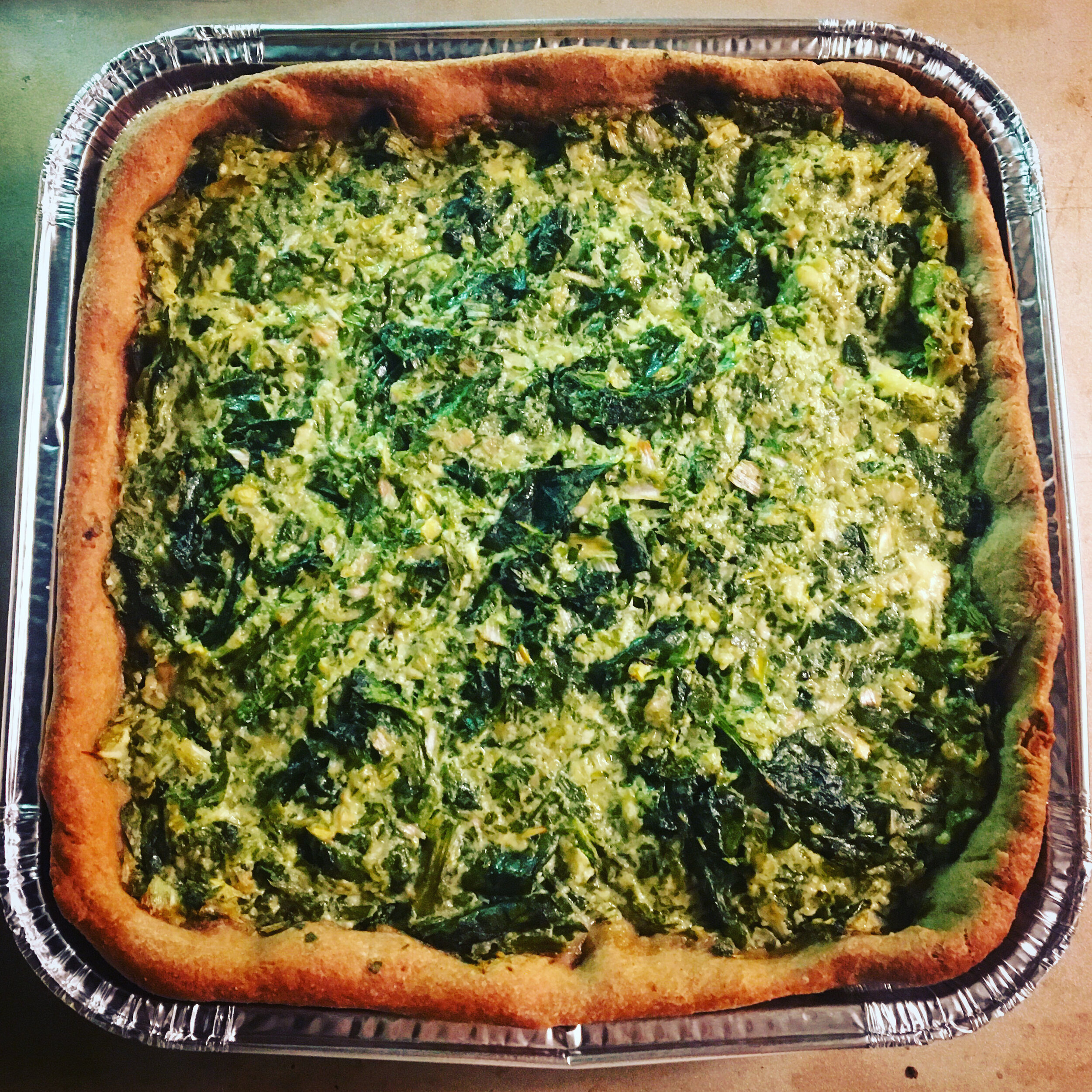 Vegan Spanakopita Spelt Pie