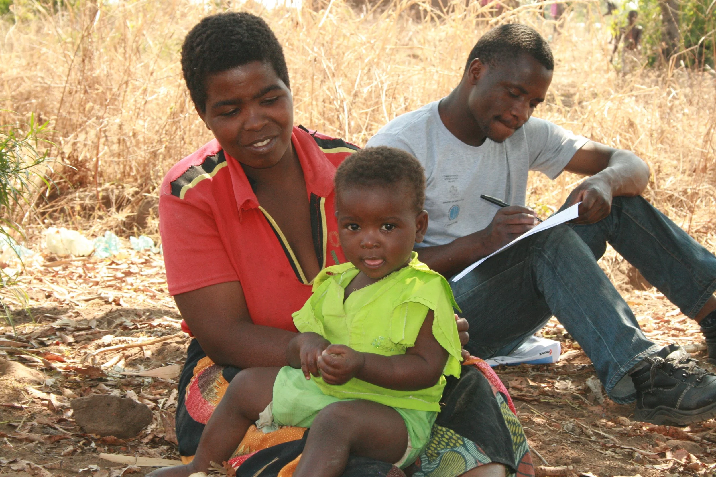 Survey participants and a Story Time volunteer.