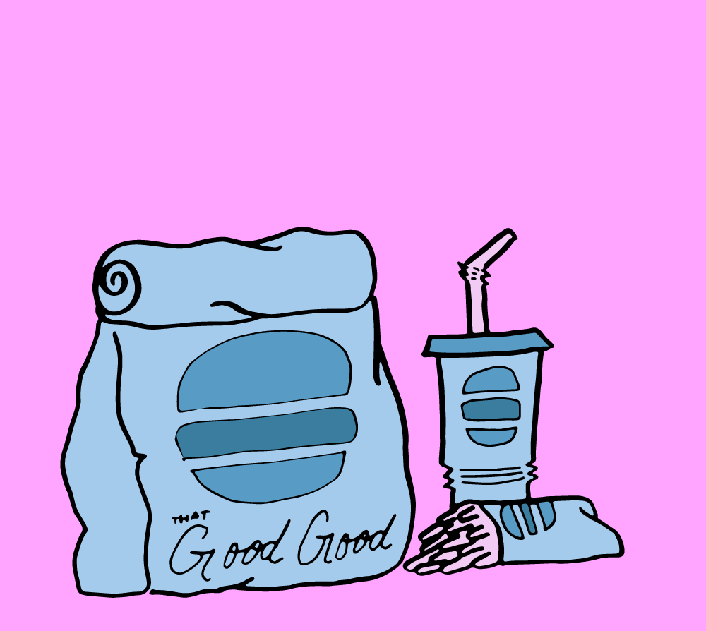 Clarence eats too much fast food.