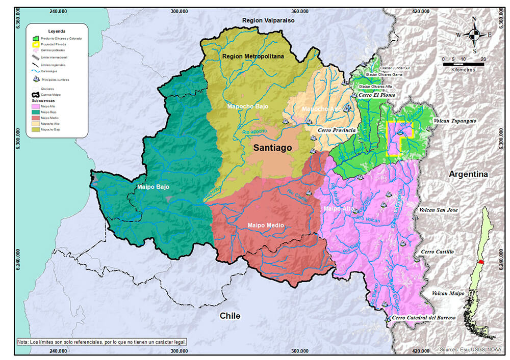 Maipo River basin, this demonstrates the immensity of the area. © Plantae Foundation