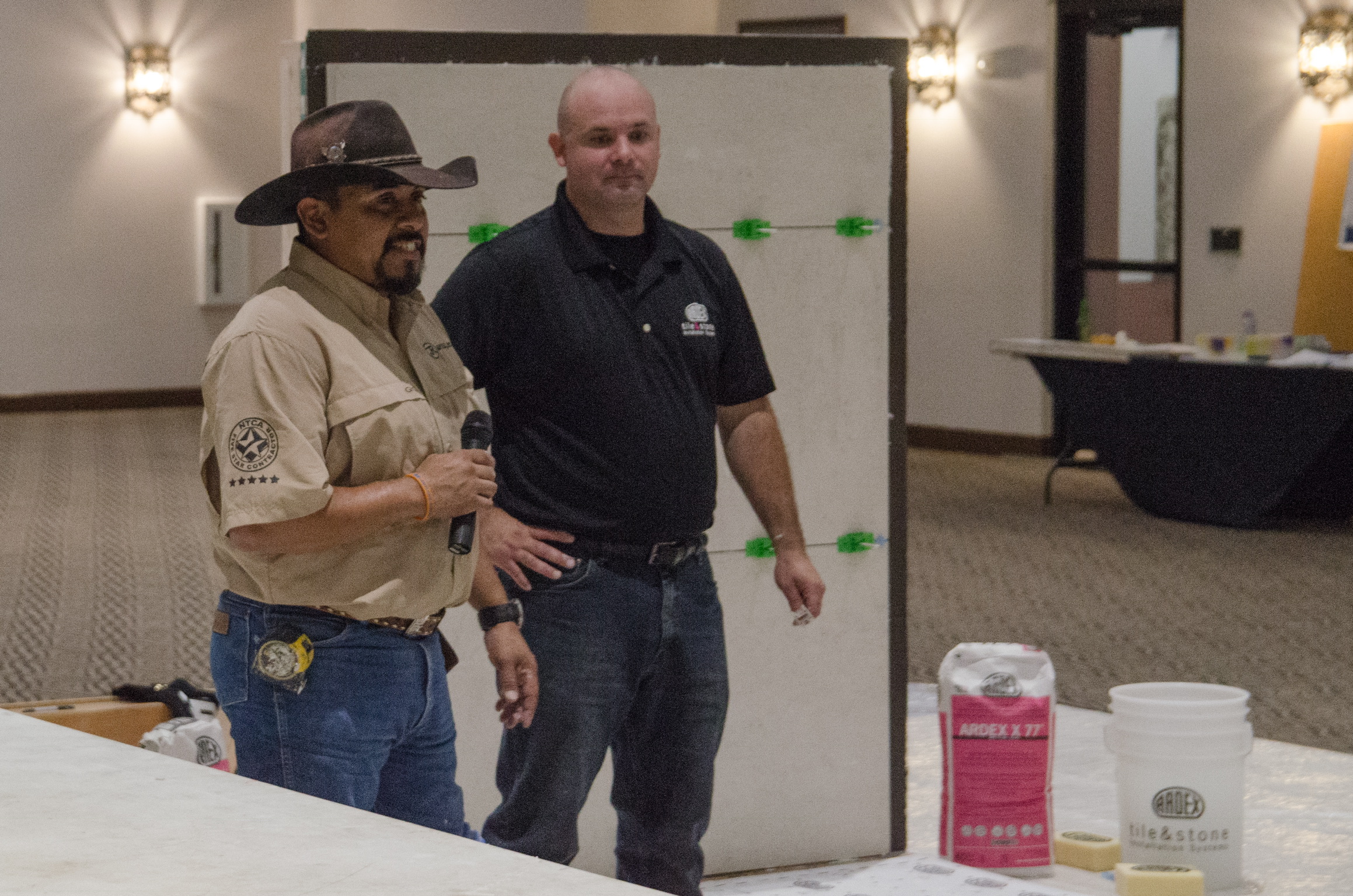 J&R's Director of Operations Triniti Vigil ACT/CTI with Ardex Americas Frank Galvan