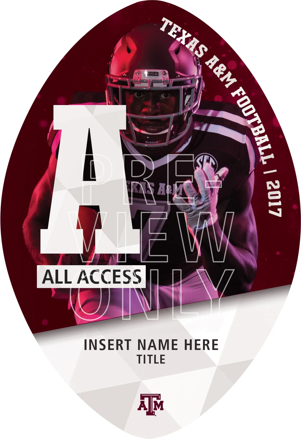 2017 Football Credential