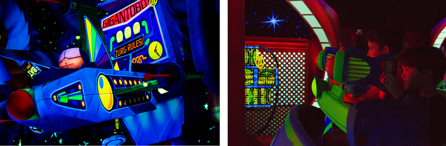 buzz lightyear's spaceranger spin / tomorrowland / disney on ride photos