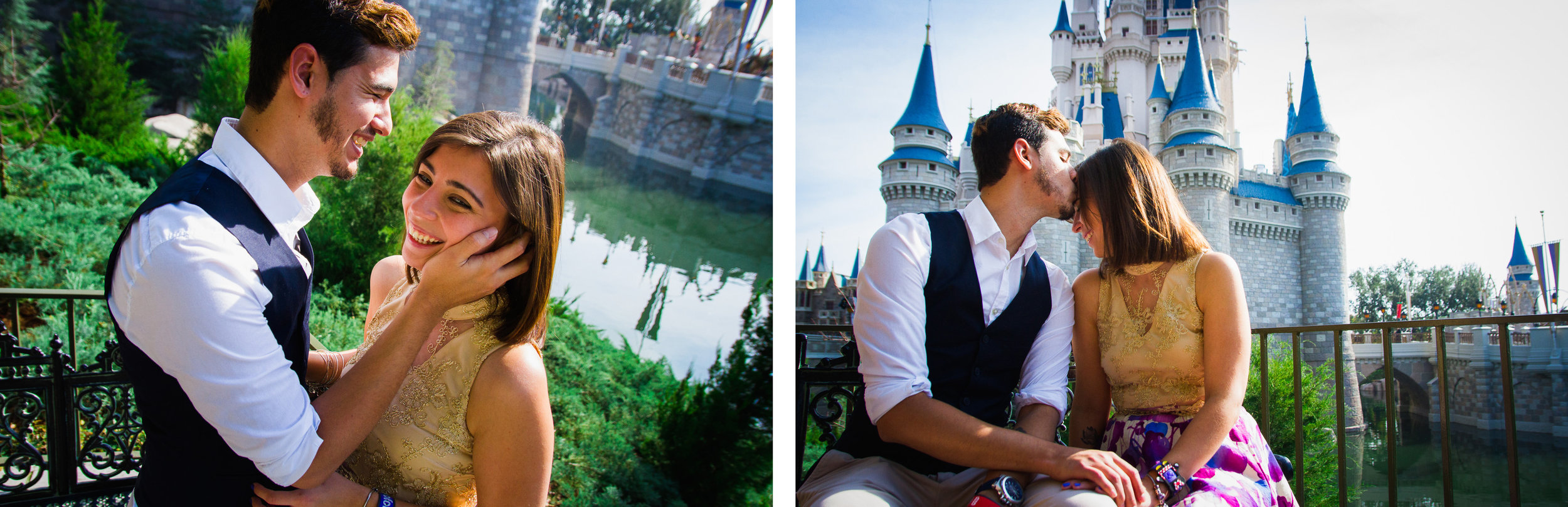 magic kingdom photographer / disney world vacation photographer / cinderella castle engagement