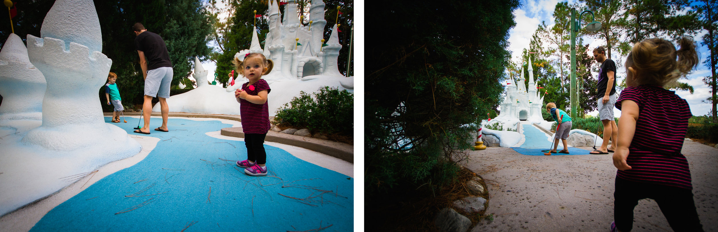 winter summerland mini golf / walt disney world / disney world family photographer