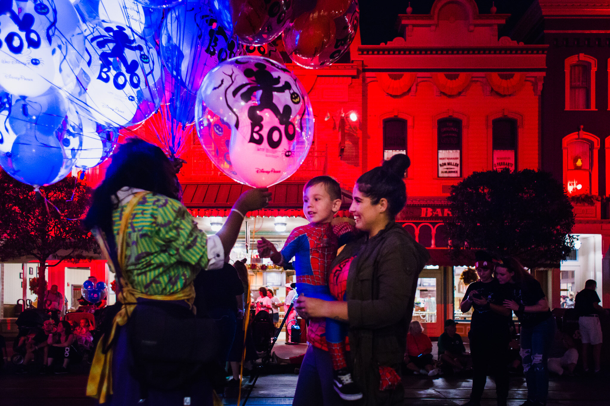 mickey balloons / main street usa / mickey's not so scary halloween party