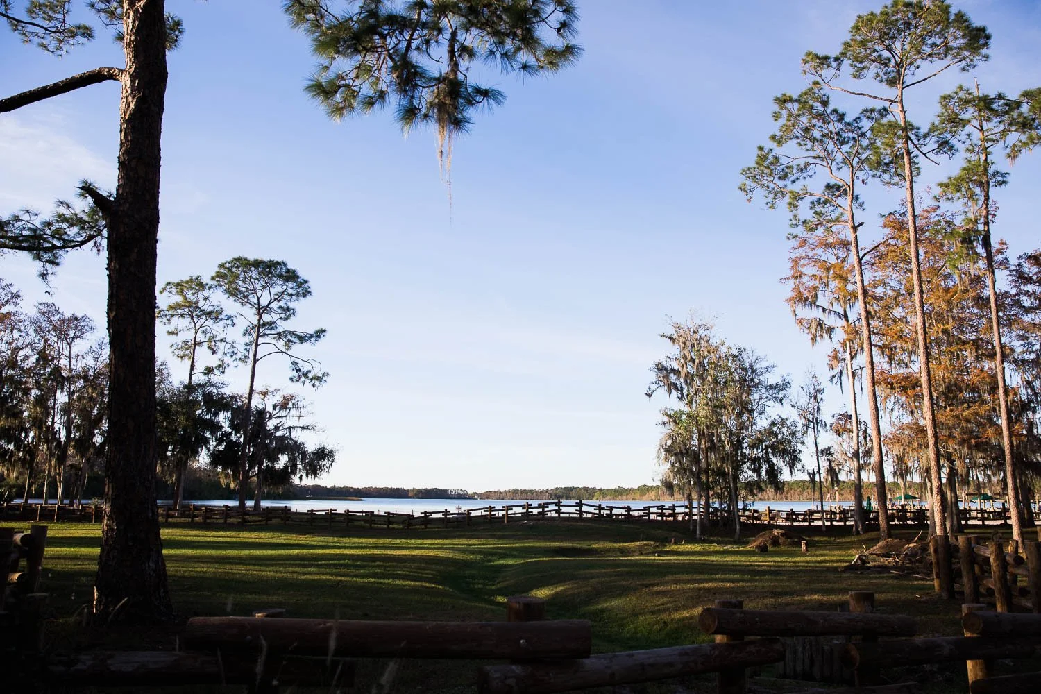 View of Bay Lake from Fort Wilderness Resort and Campground.