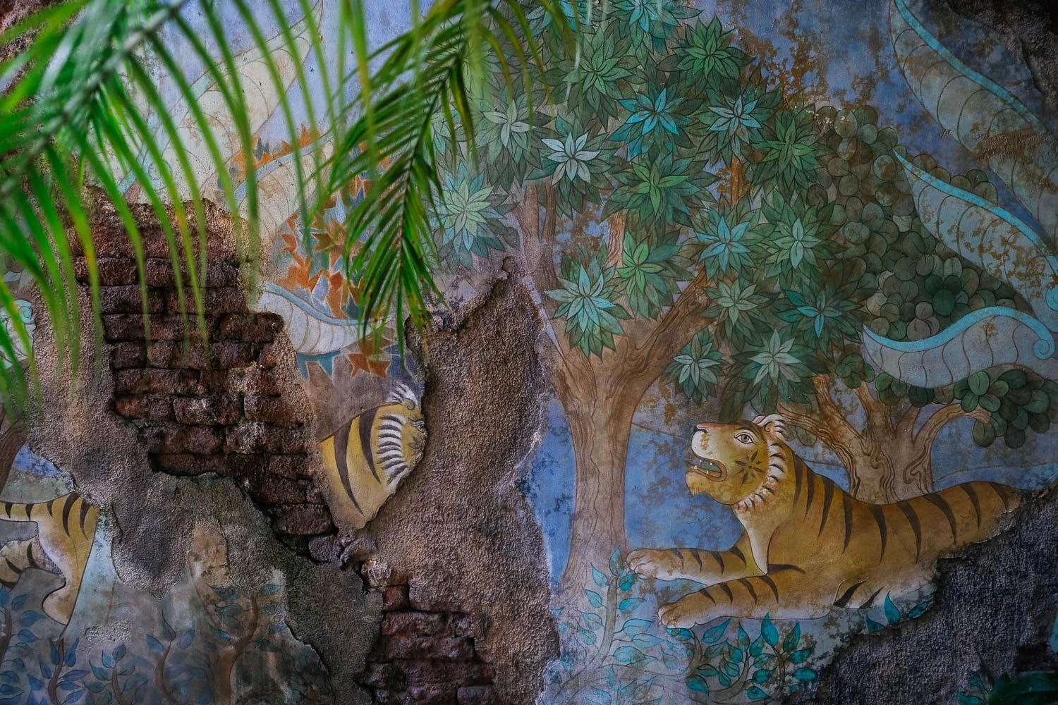 Mural on Maharajah Jungle Trek at Disney's Animal Kingdom.
