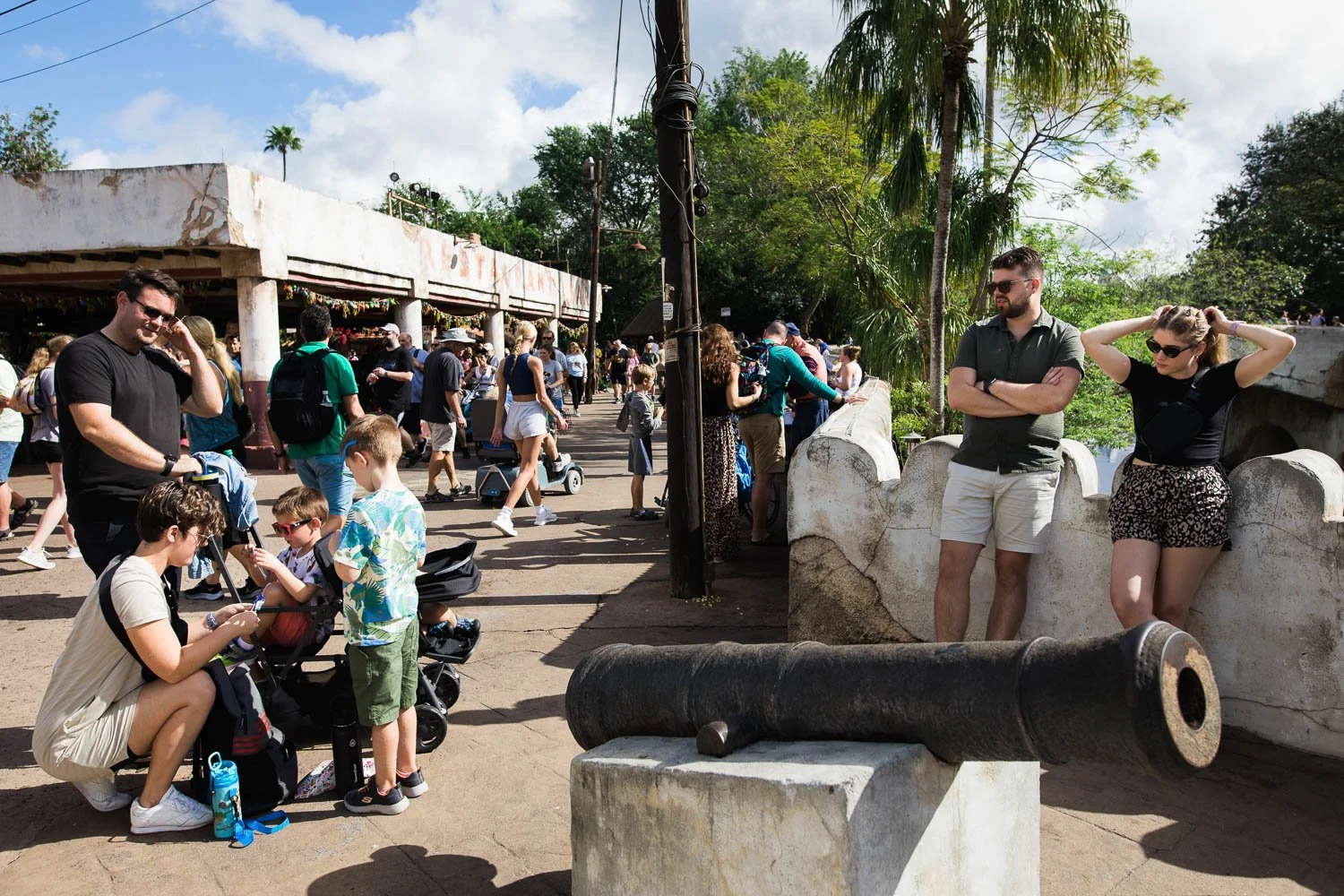 Parents stop for stroller snacks at the Animal Kingdom.