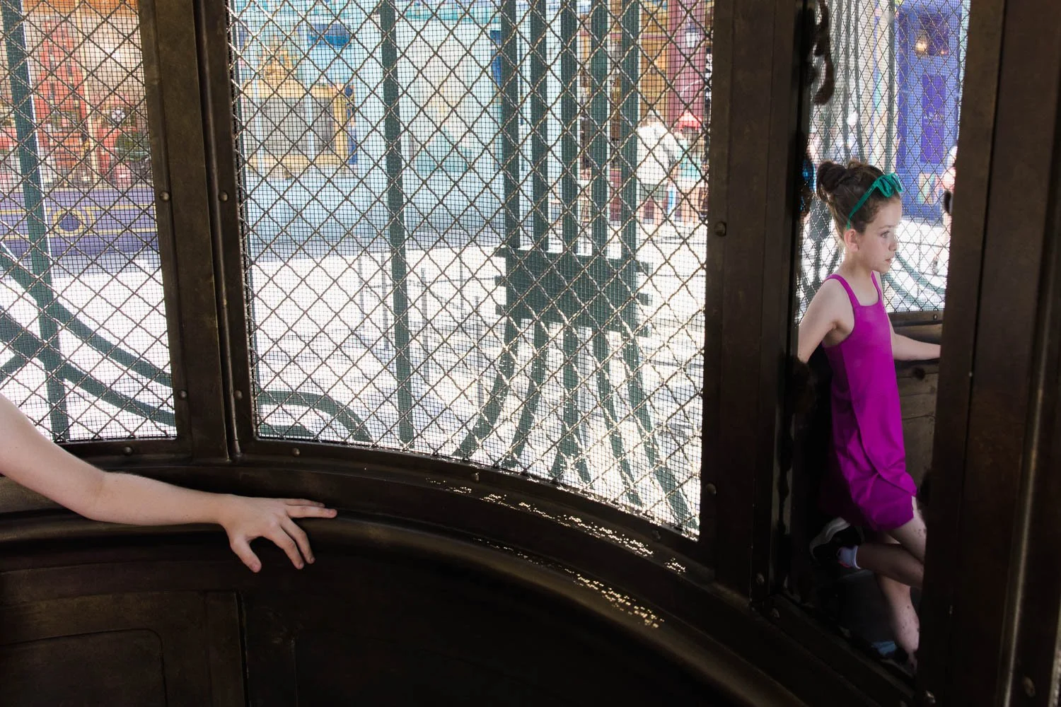 Girl viewed through a mirror in the Wizarding World.