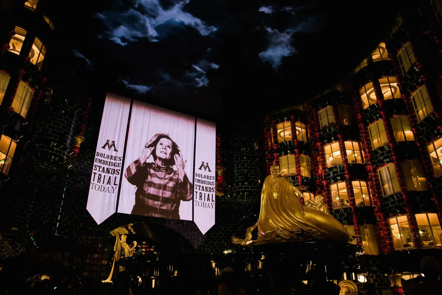 Ministry of Magic attraction queue in Wizarding World at new Epic Universe theme park.