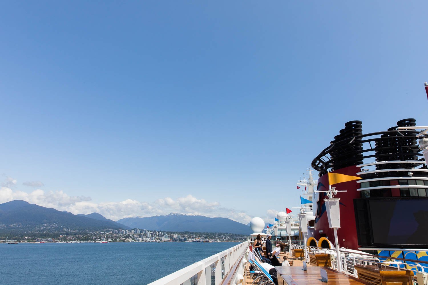 Views of Vancouver, BC from the Disney Wonder on embarkation day.