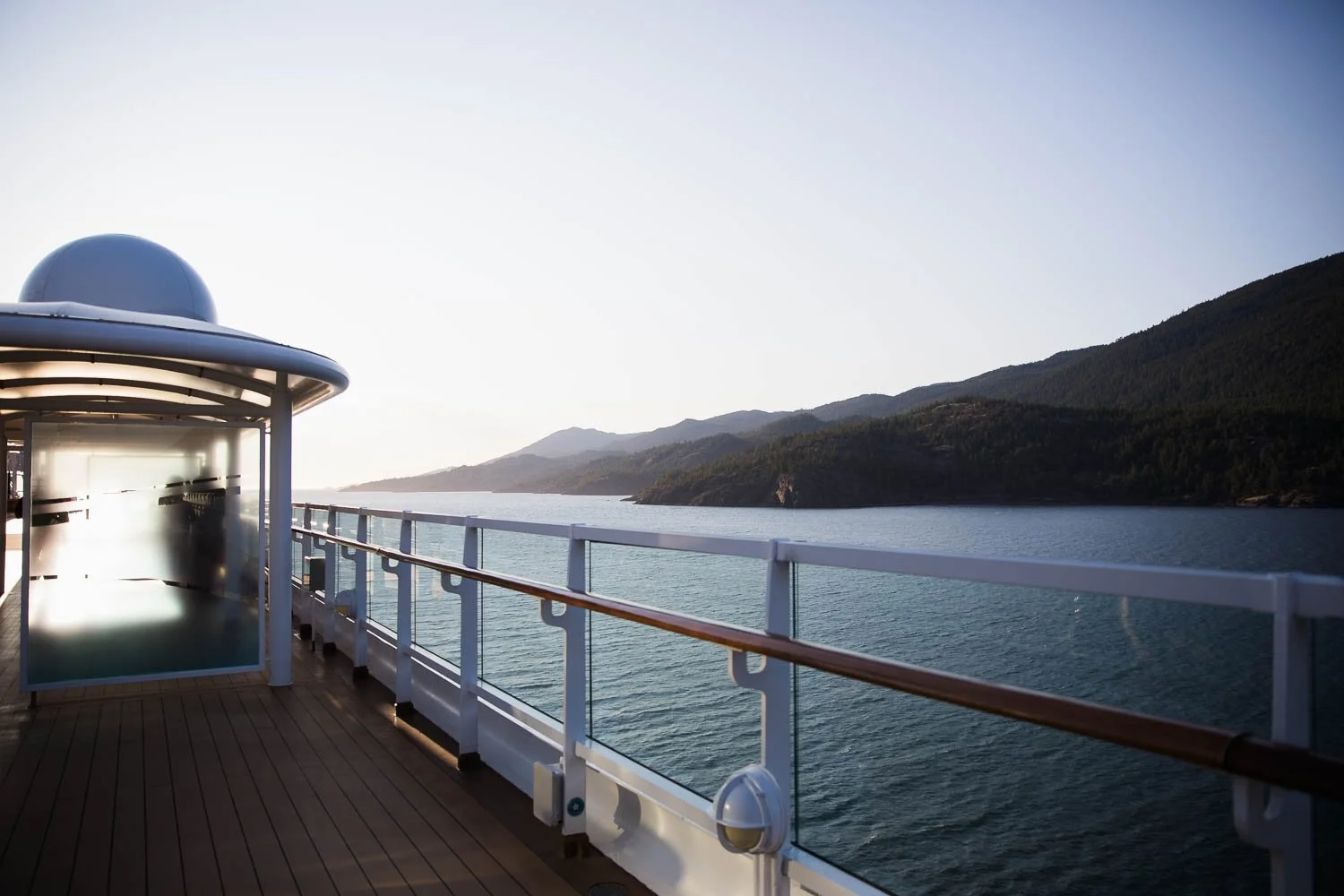 Sunset views from the top deck of the Disney Wonder.