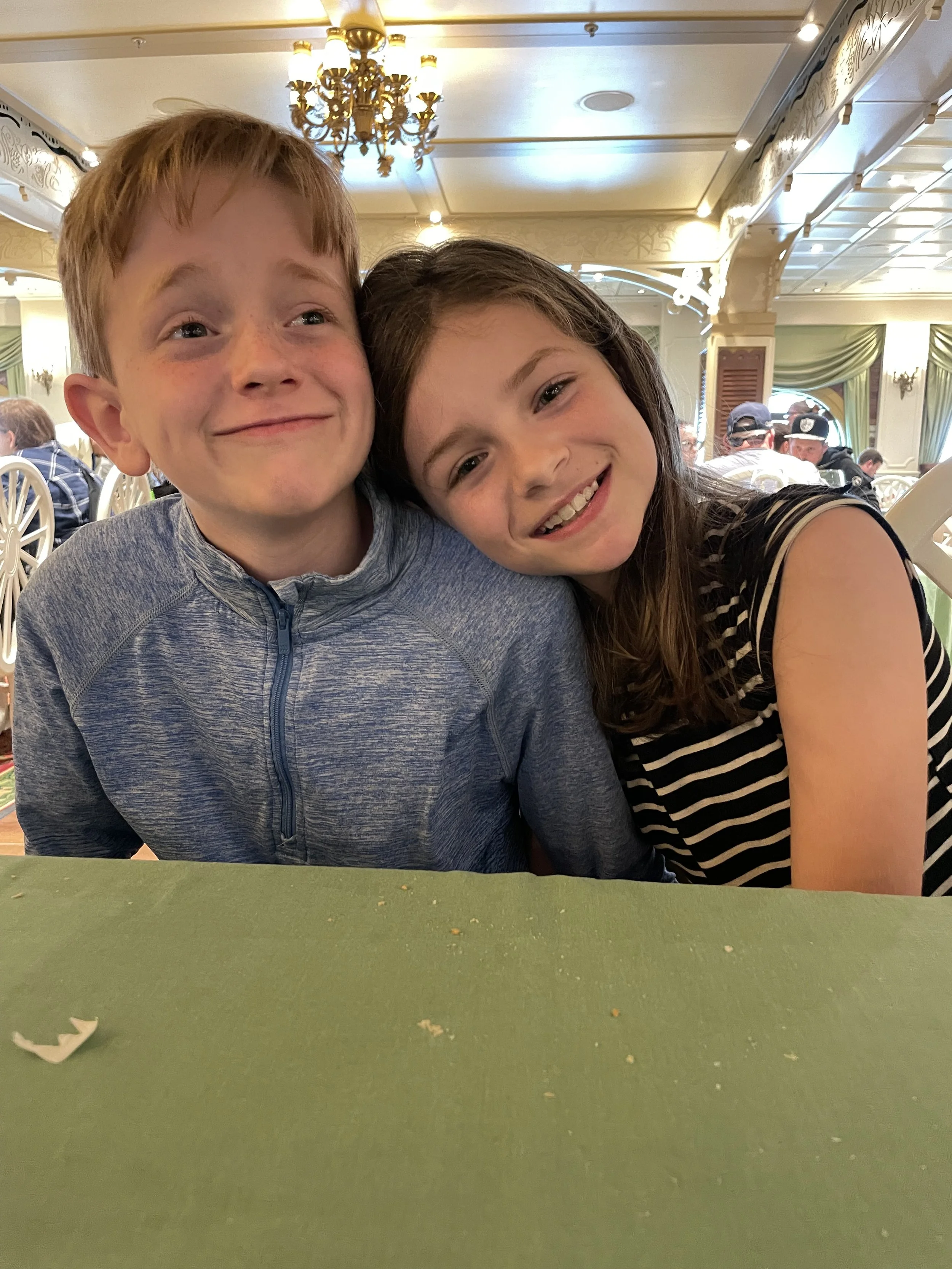 Kids waiting for their meals in Tiana's Lounge on the Disney Wonder.