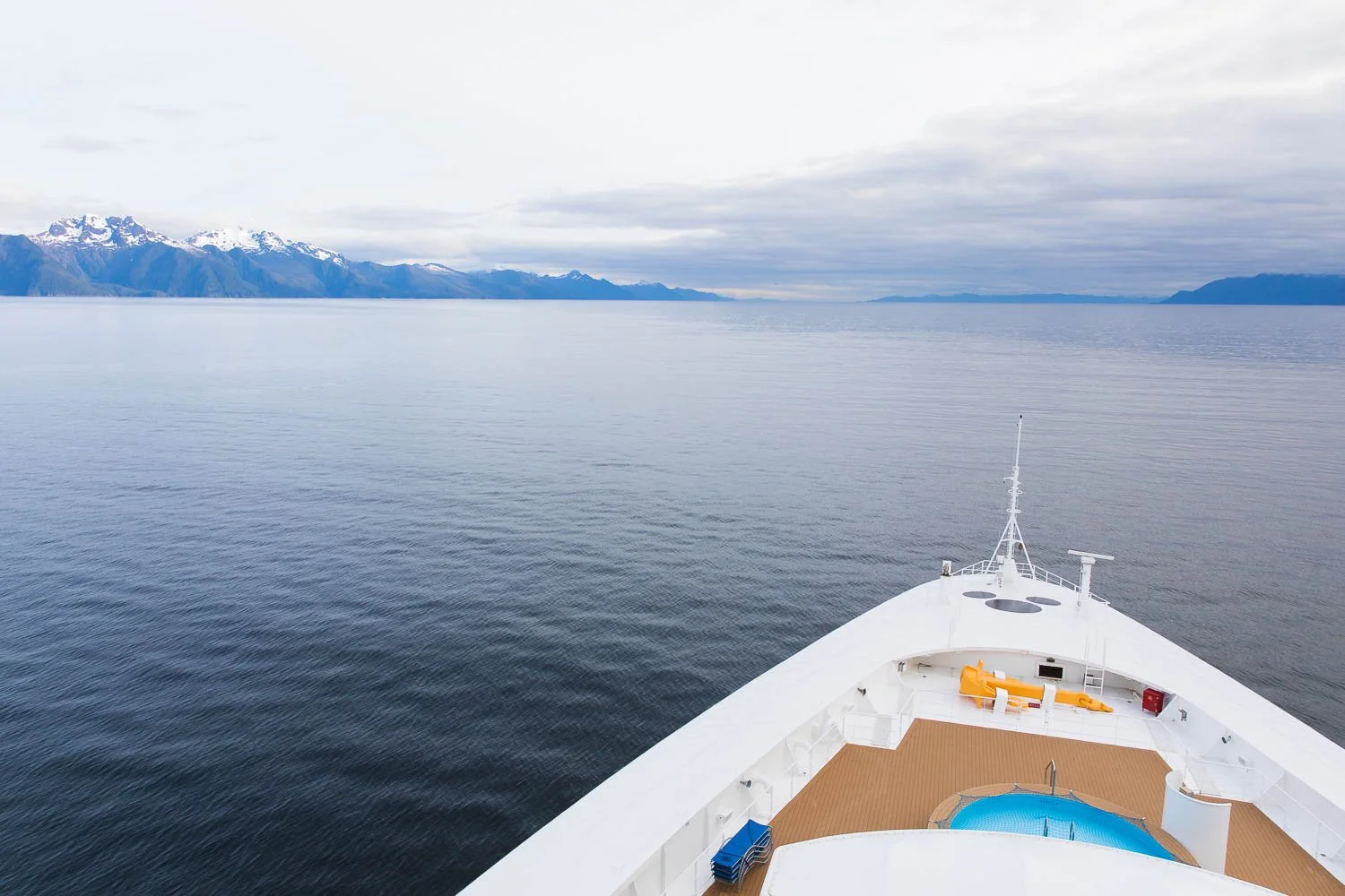 Disney Wonder sails toward Stikine Icecap in Alaska.