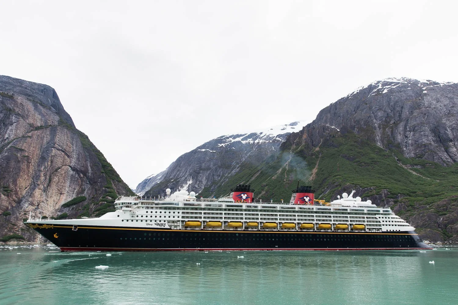 The Disney Wonder in Endicott Arm Alaska.