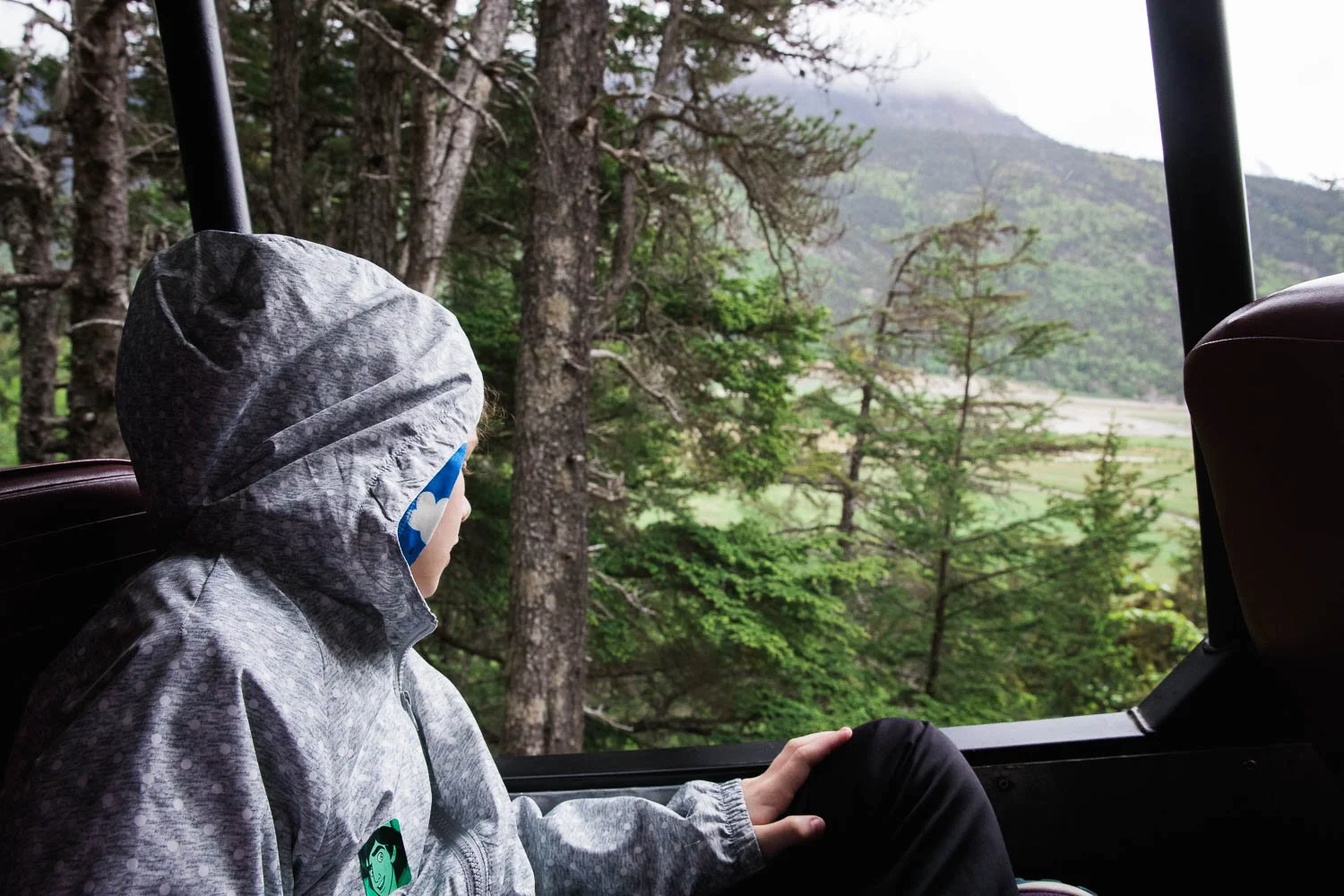 Looking out at the skyline in Skagway Alaska.