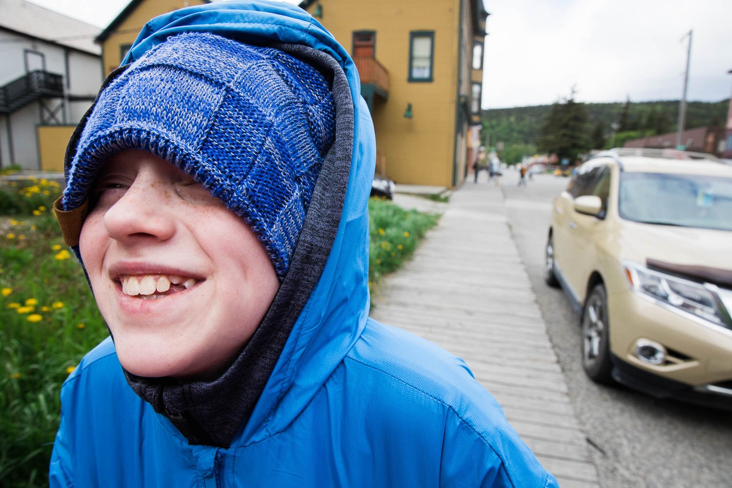 Smiling boy in Skagway, Alaska.