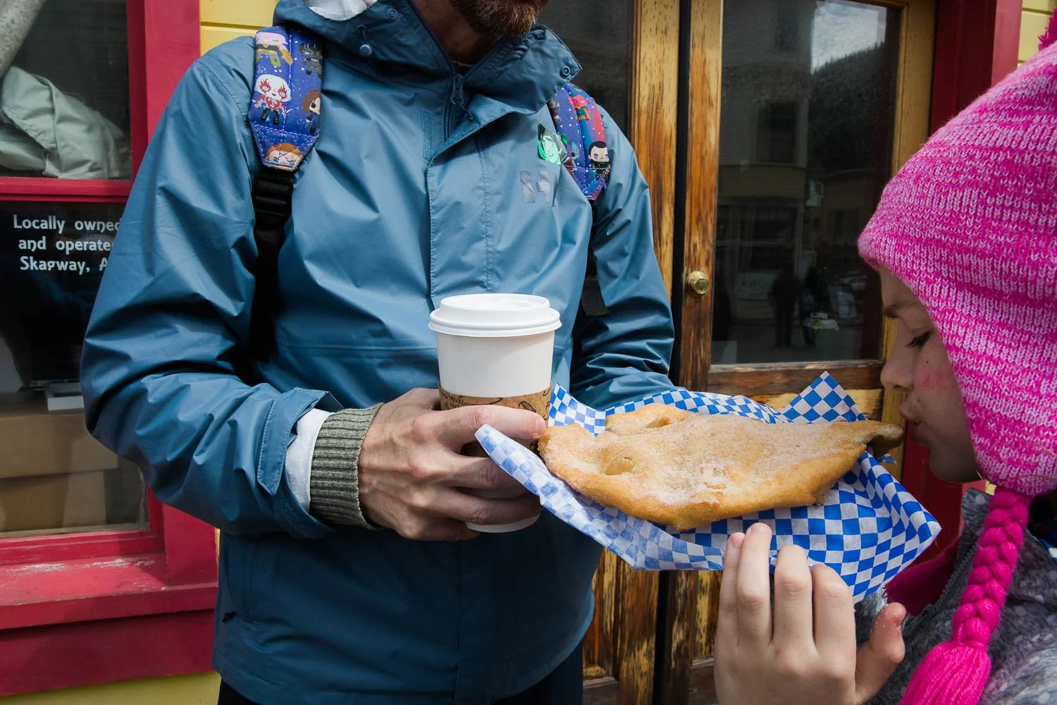 The famous doughboys in Skagway, Alaska.