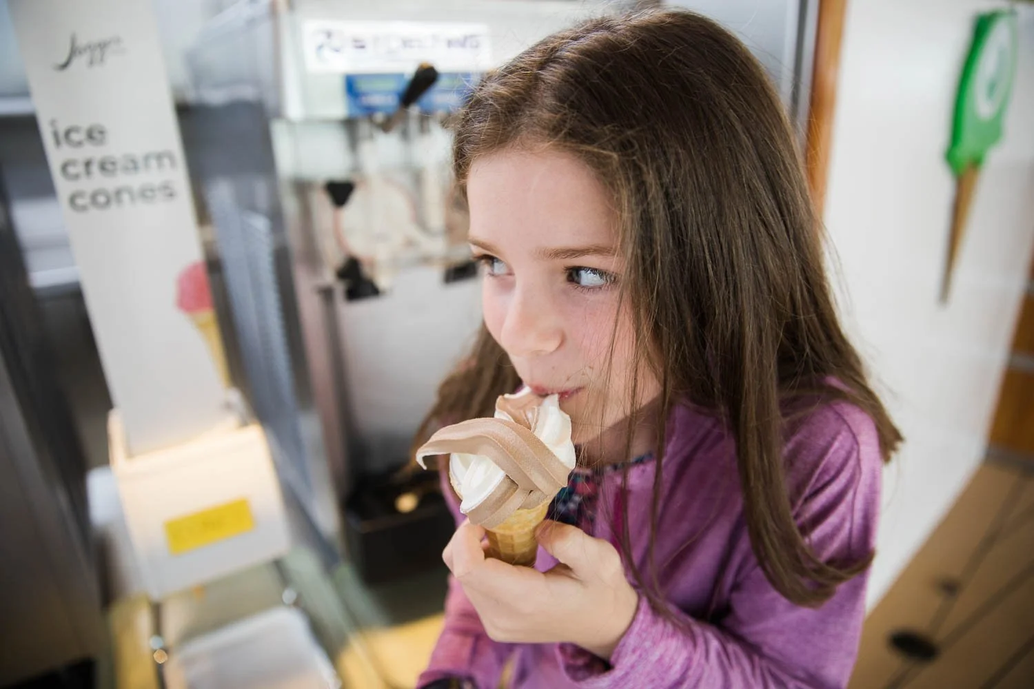 Self serve ice cream on board the Disney Wonder.