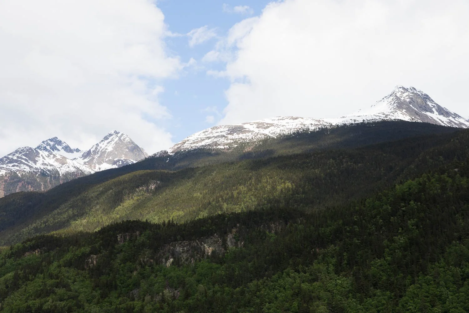 Moutain views in Skagway, Alaska.