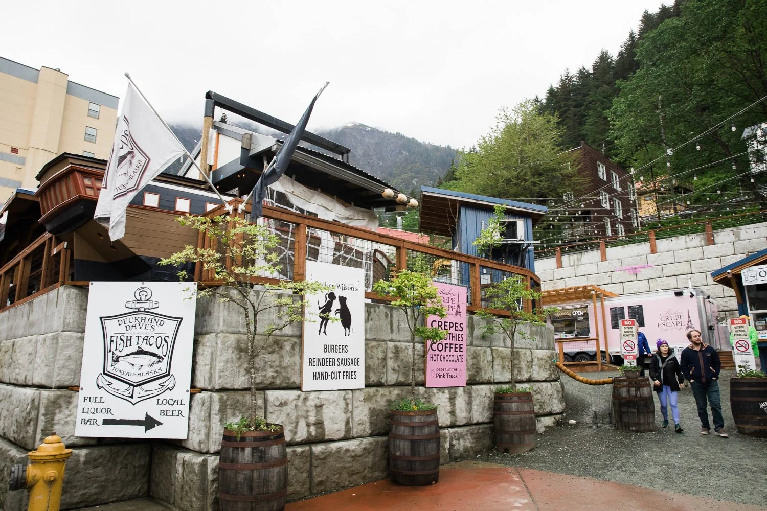 Deckhand Dave's food truck court in Juneau, Alaska.