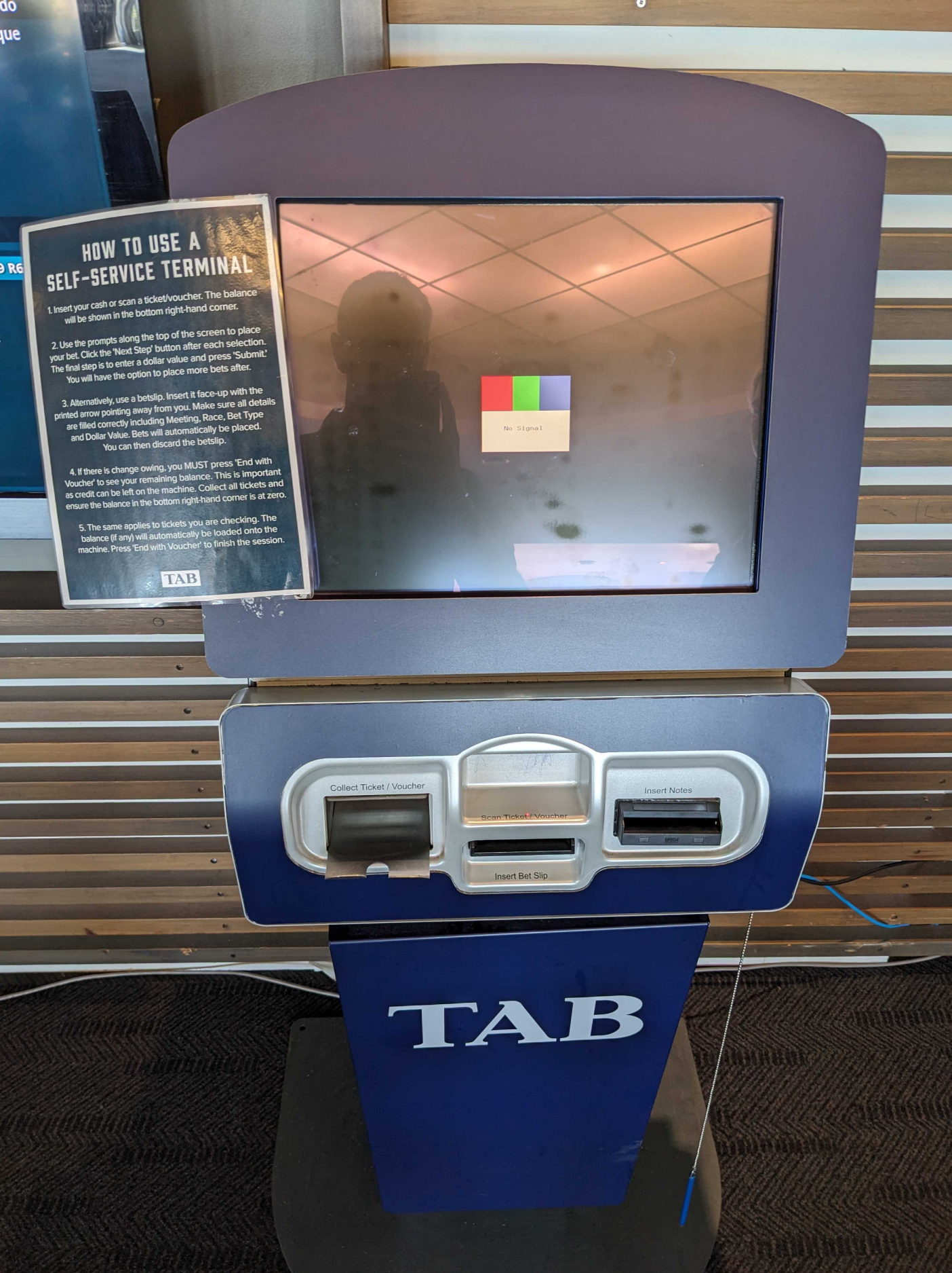 Example of legacy self-service terminal (SST)