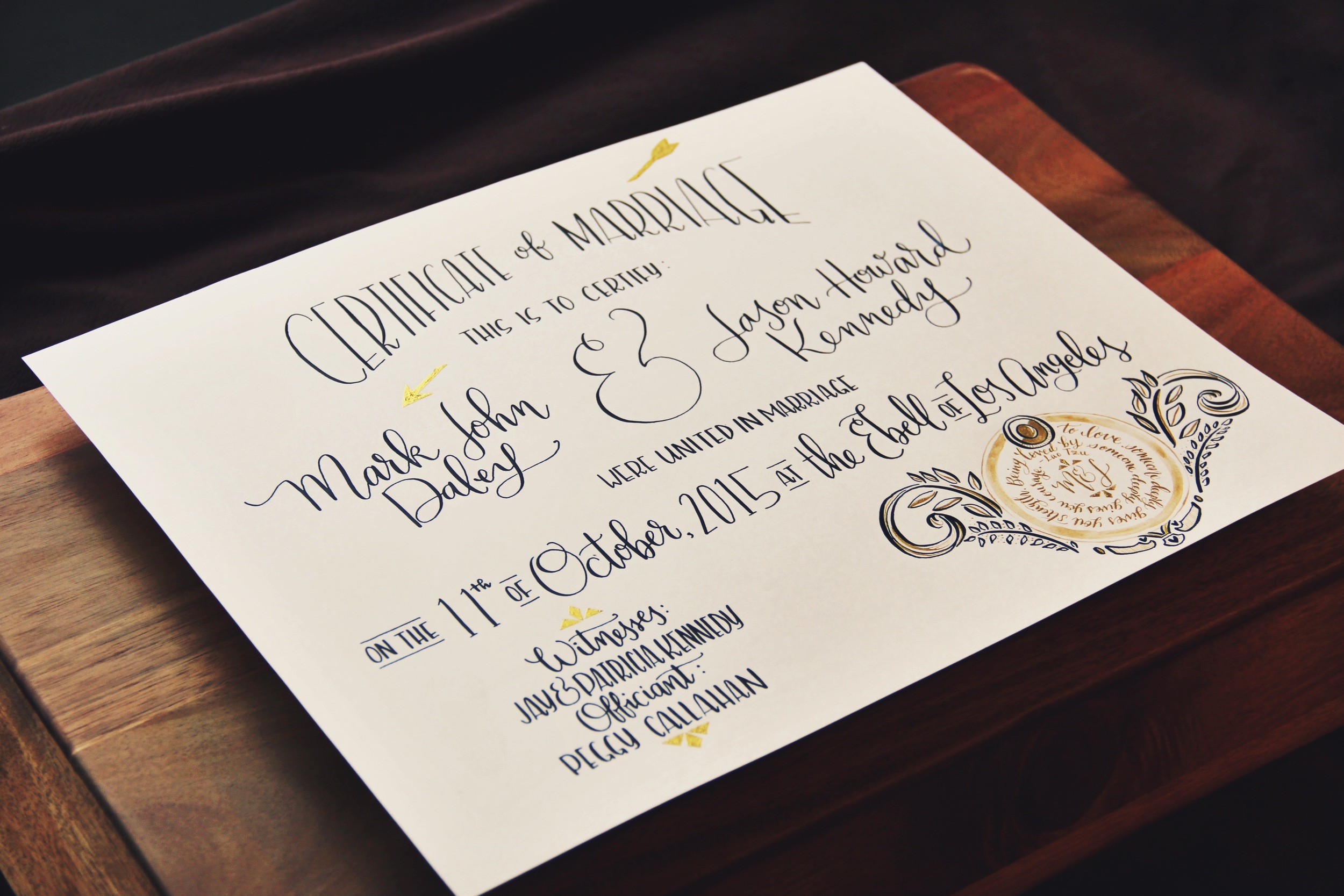 Behind-The-Ink: Marriage Certificate