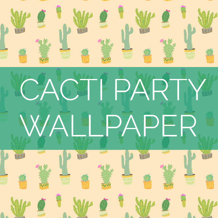 Cacti Party Wallpaper — RIANA NELSON