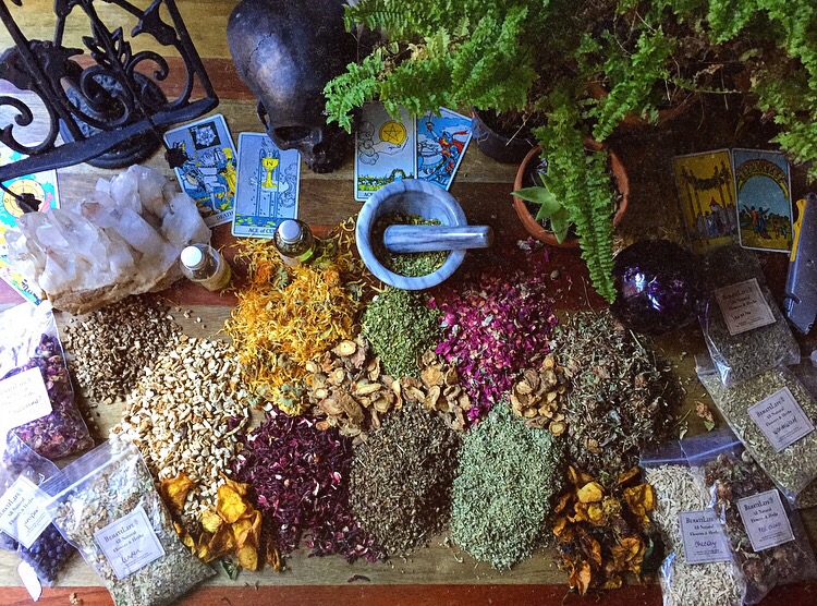 Herbs available for candle magick, ritual, offerings, and more in BehatiLife Apothecary.