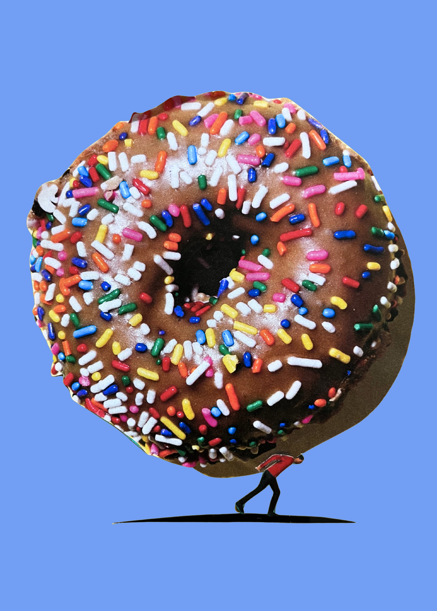 Donut on blue (matching giant garden) 5 x 7.png
