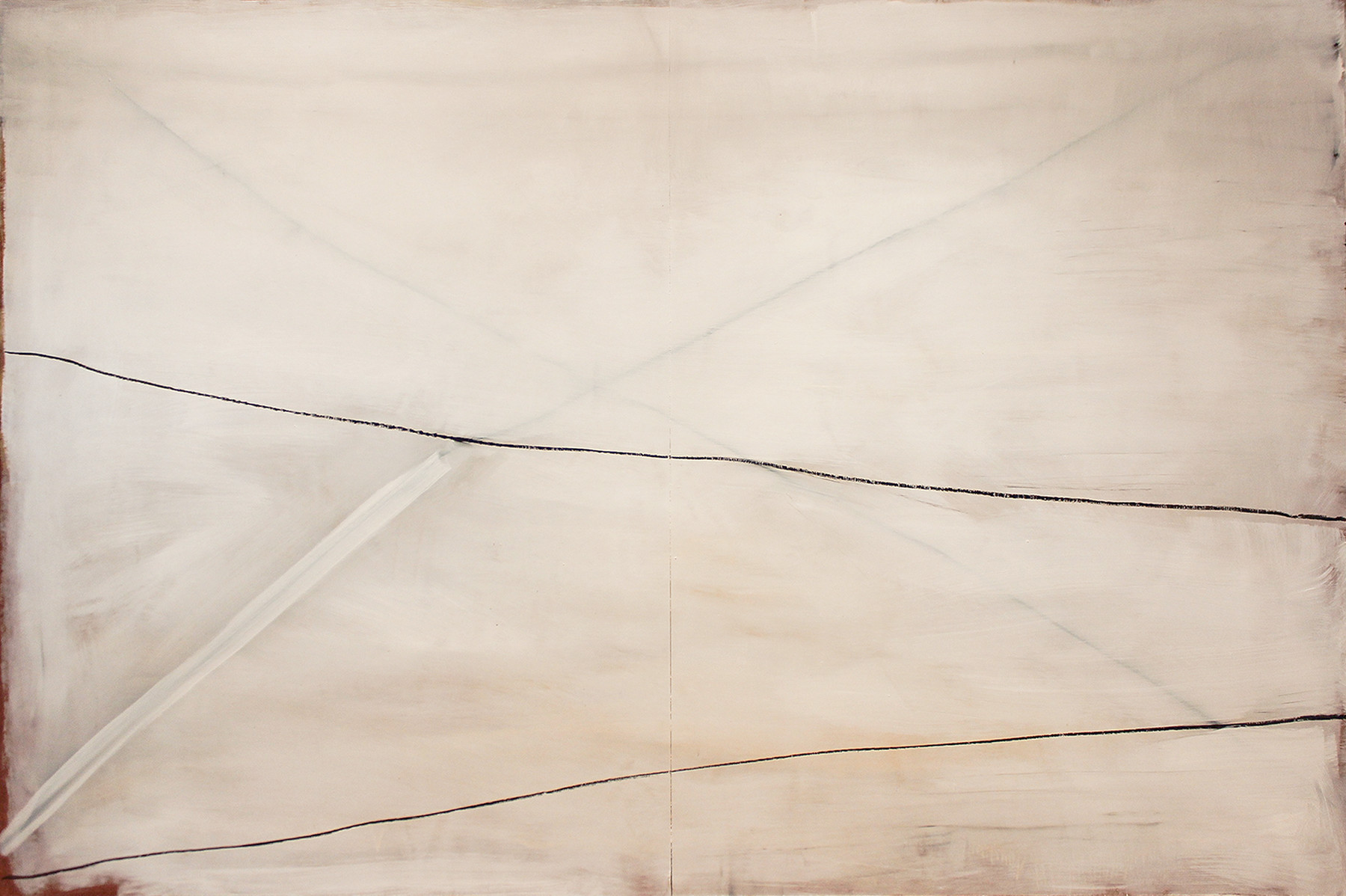 Above: 'Axis 13', Oil and crayon on hardboard, 2017 Opposite: Installation view, Griffith Regional Art Gallery, 2017.