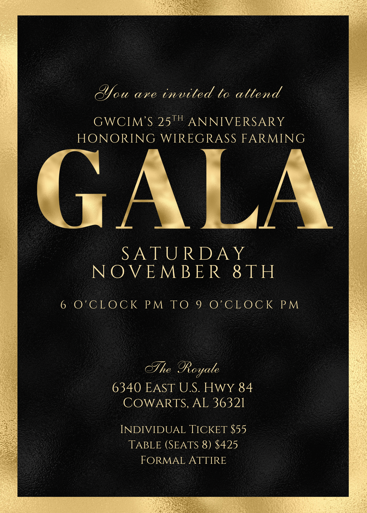 GWCIM 25TH ANNIVERSARY HONORING WIREGRASS FARMING