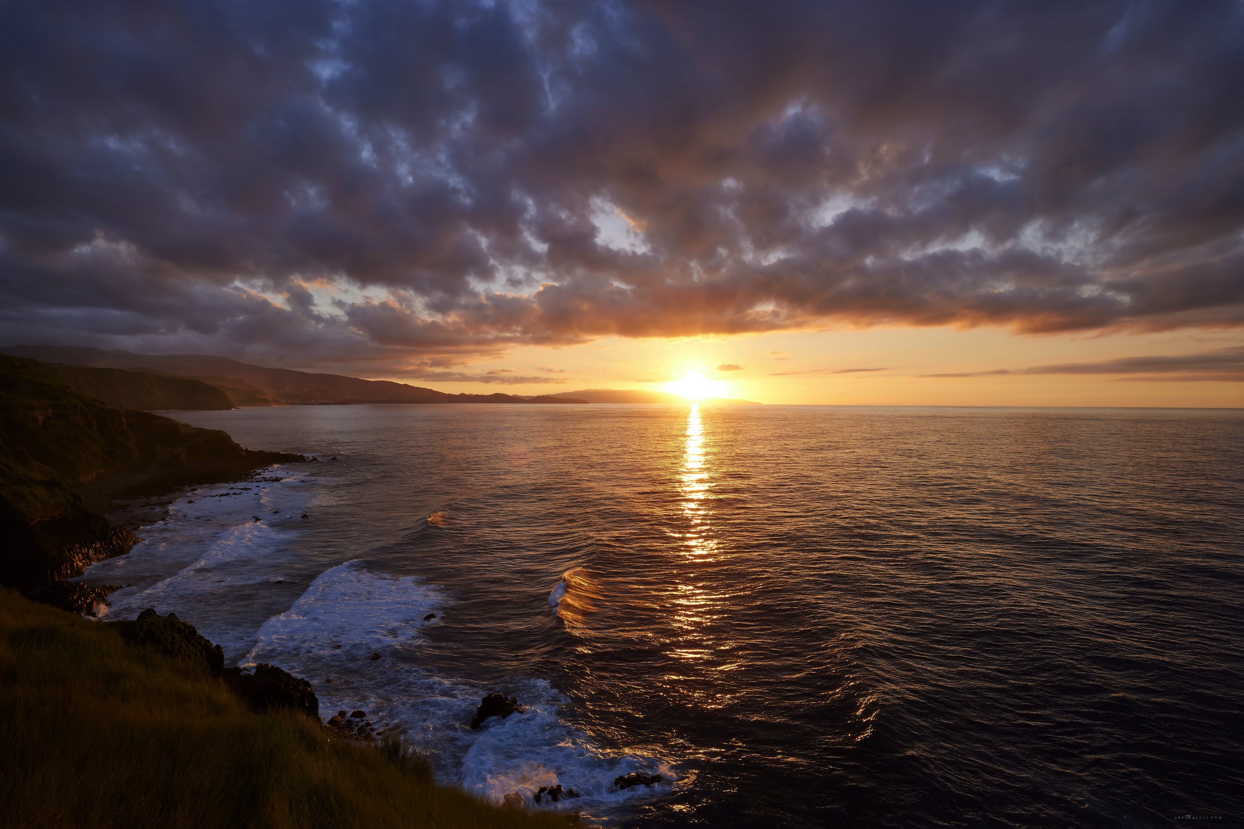 Farolim dos Fenais da Ajuda Sunset, Sao Miguel Island, Azores by Greg Frucci