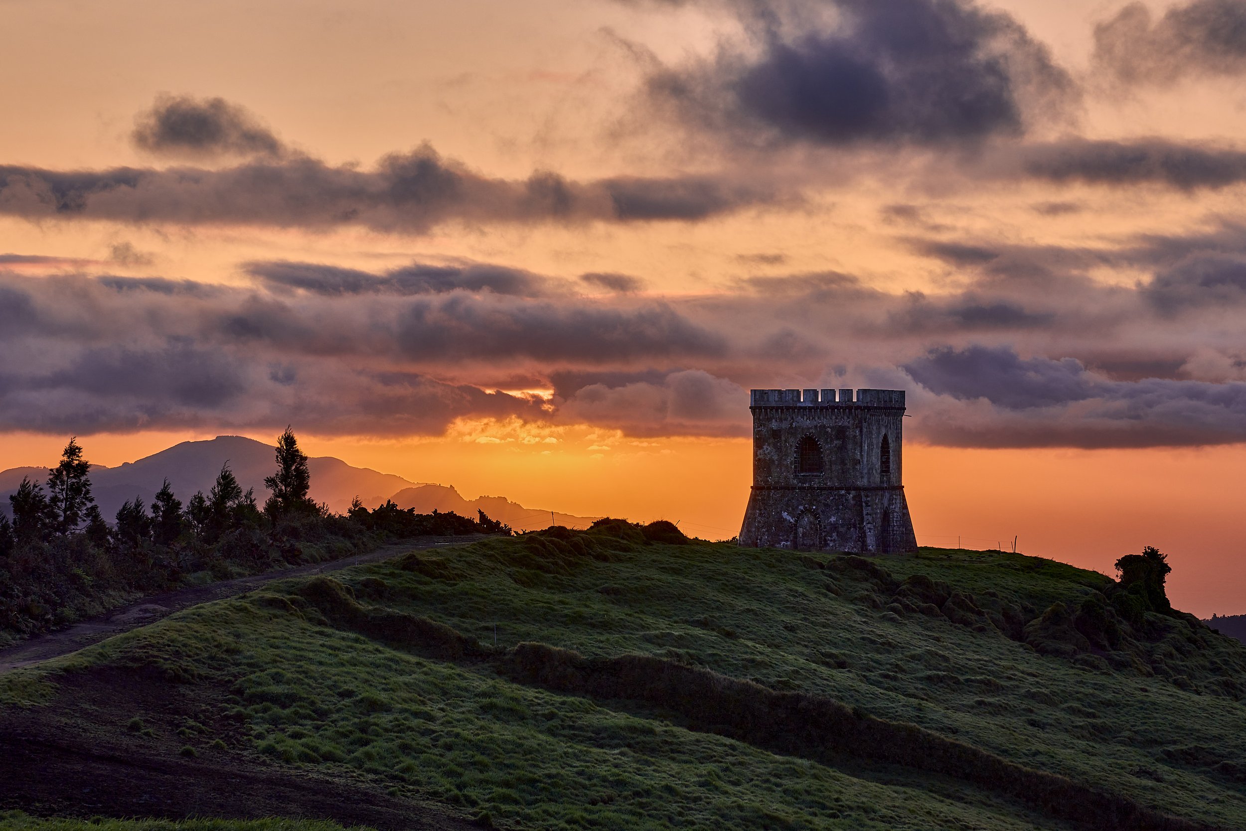 Castelo Branco Sunset on Sao Miguel Island Azores by Greg Frucci