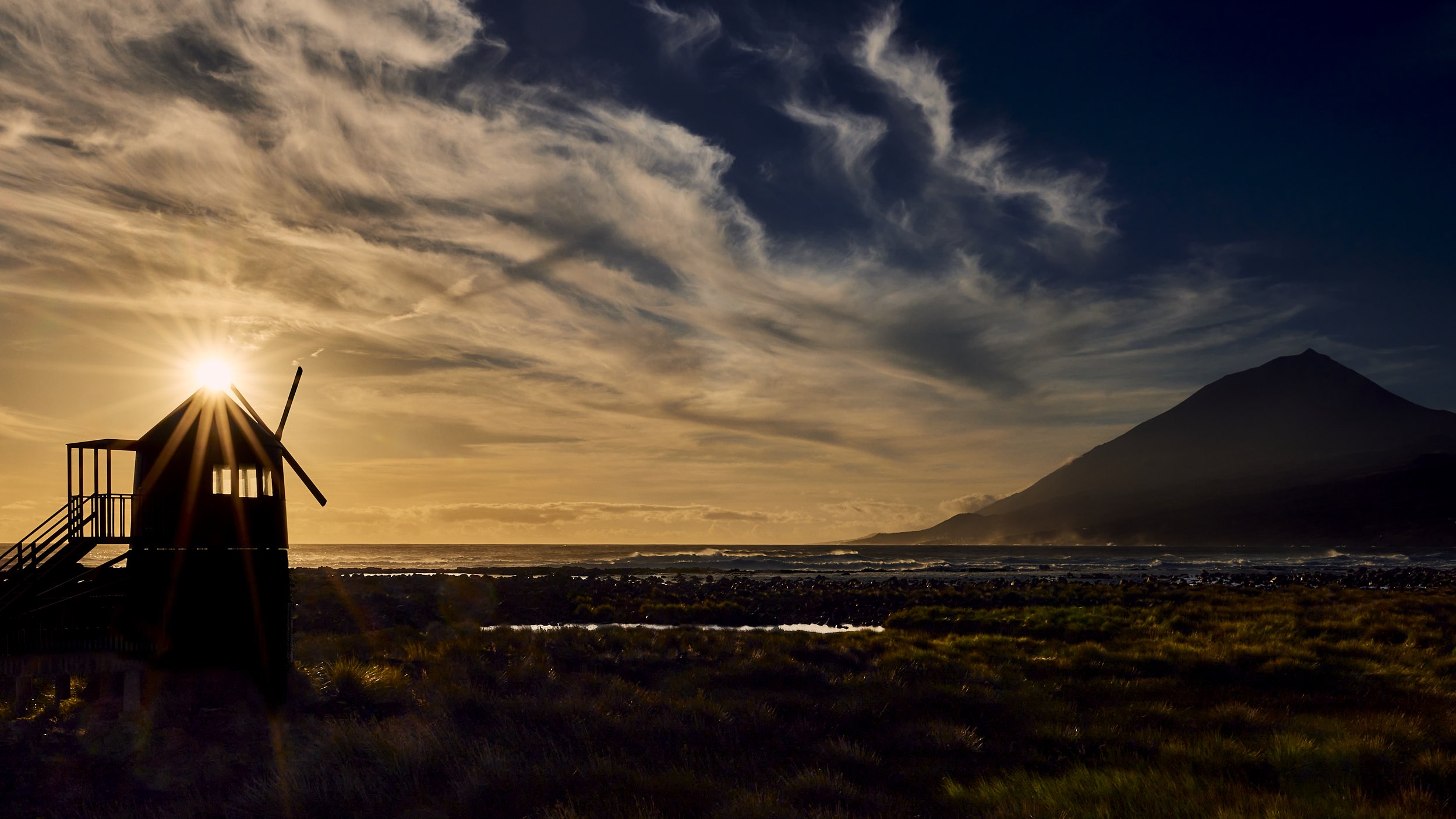 Sunset over a Windmill and Mt. Pico.jpg