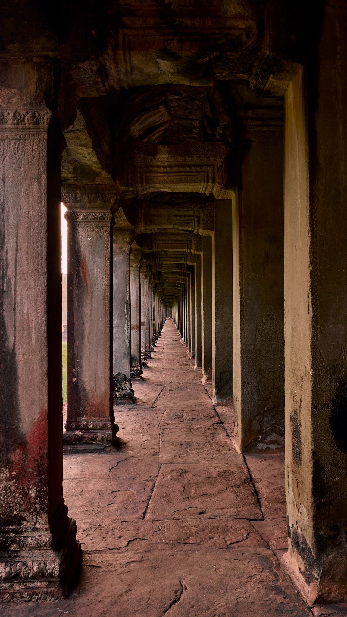 Infinite Corridor at Angkor Wat by Greg Frucci