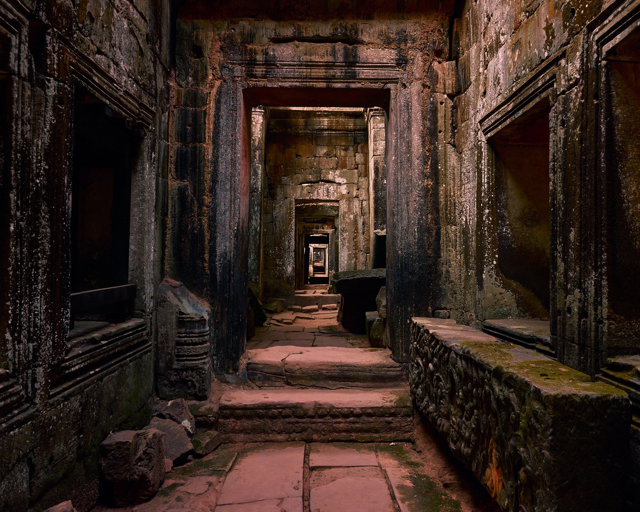 Prasat Preah Temple Interior Passage by Greg Frucci