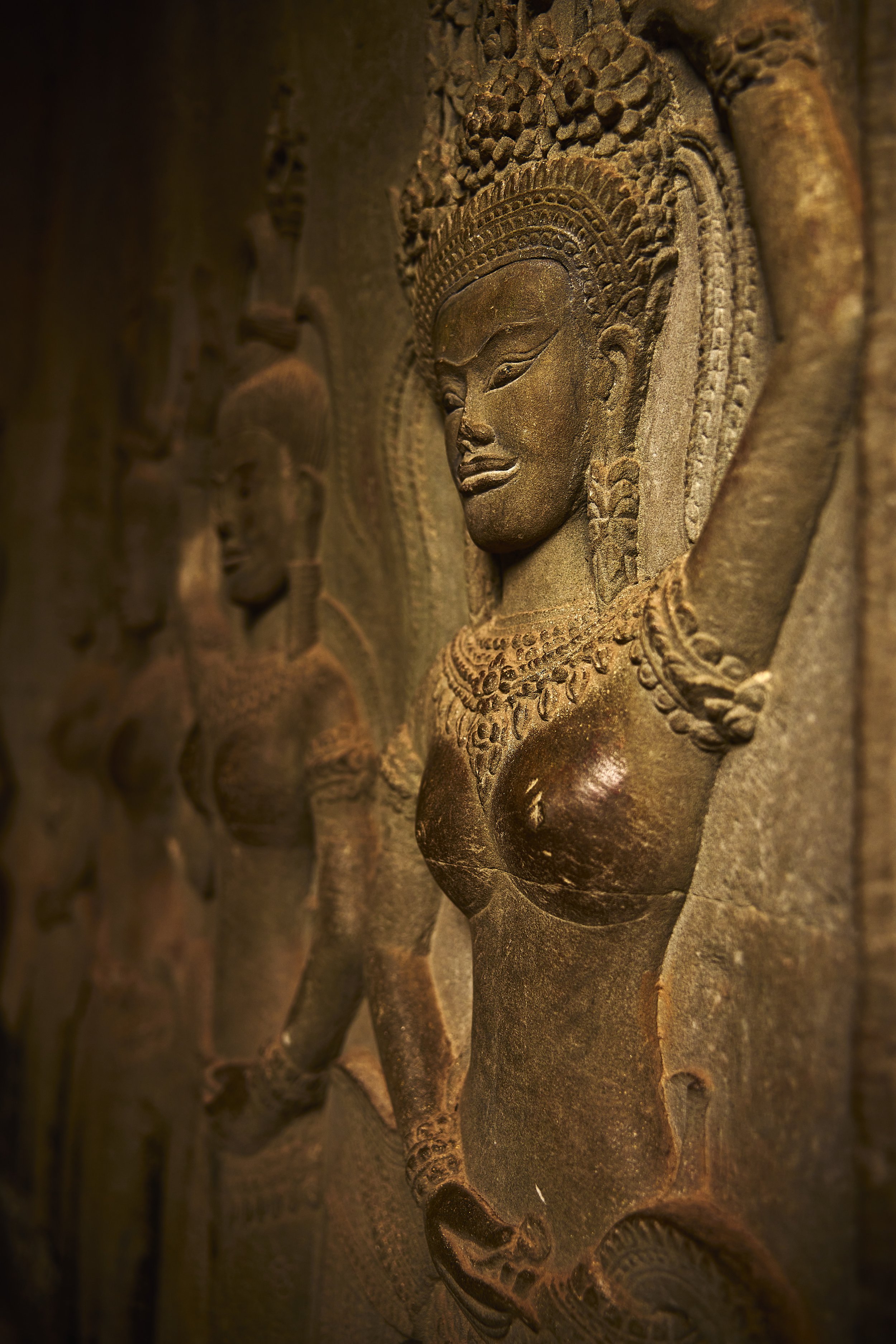 Aspara Bas-Relief of Prasat Preah Khan Temple by Greg Frucci