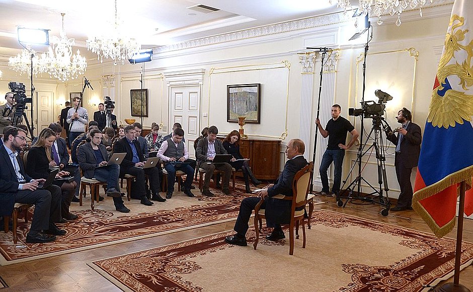 President Putin answering journalists’ questions on the situation in Ukraine, 4 March 2014. C redit: The Kremlin, en.kremlin.ru/events/president/news/20366.