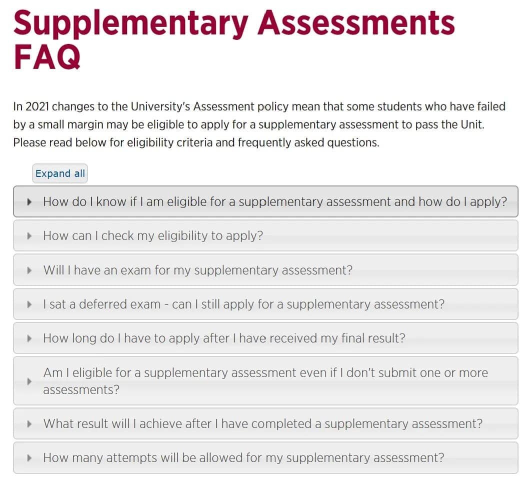 Now that our marks are starting to roll in the SRC and NaMSS want to remind our students of the supplementary assessments for students failing a subject by a small margin.

Clause 48 of the University&rsquo;s Assessment Policy states that students wi