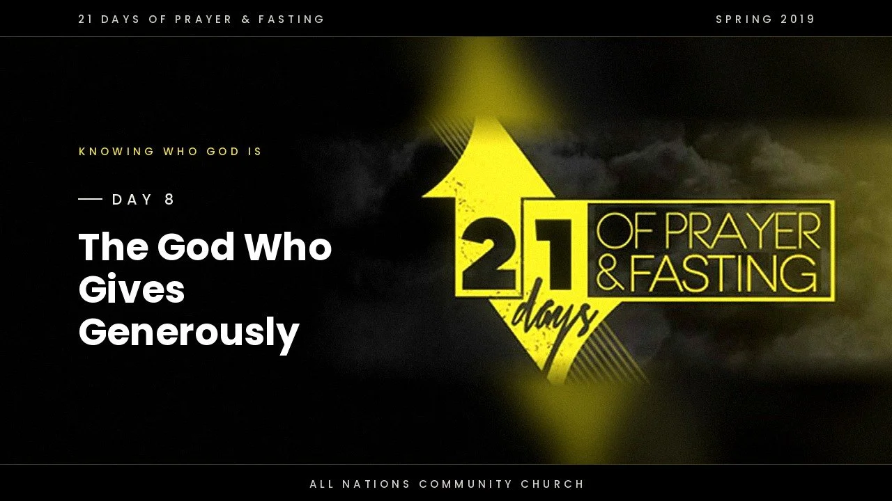 Day 8: The God Who Gives Generously