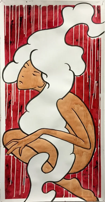 Human sized water colour painting 2015