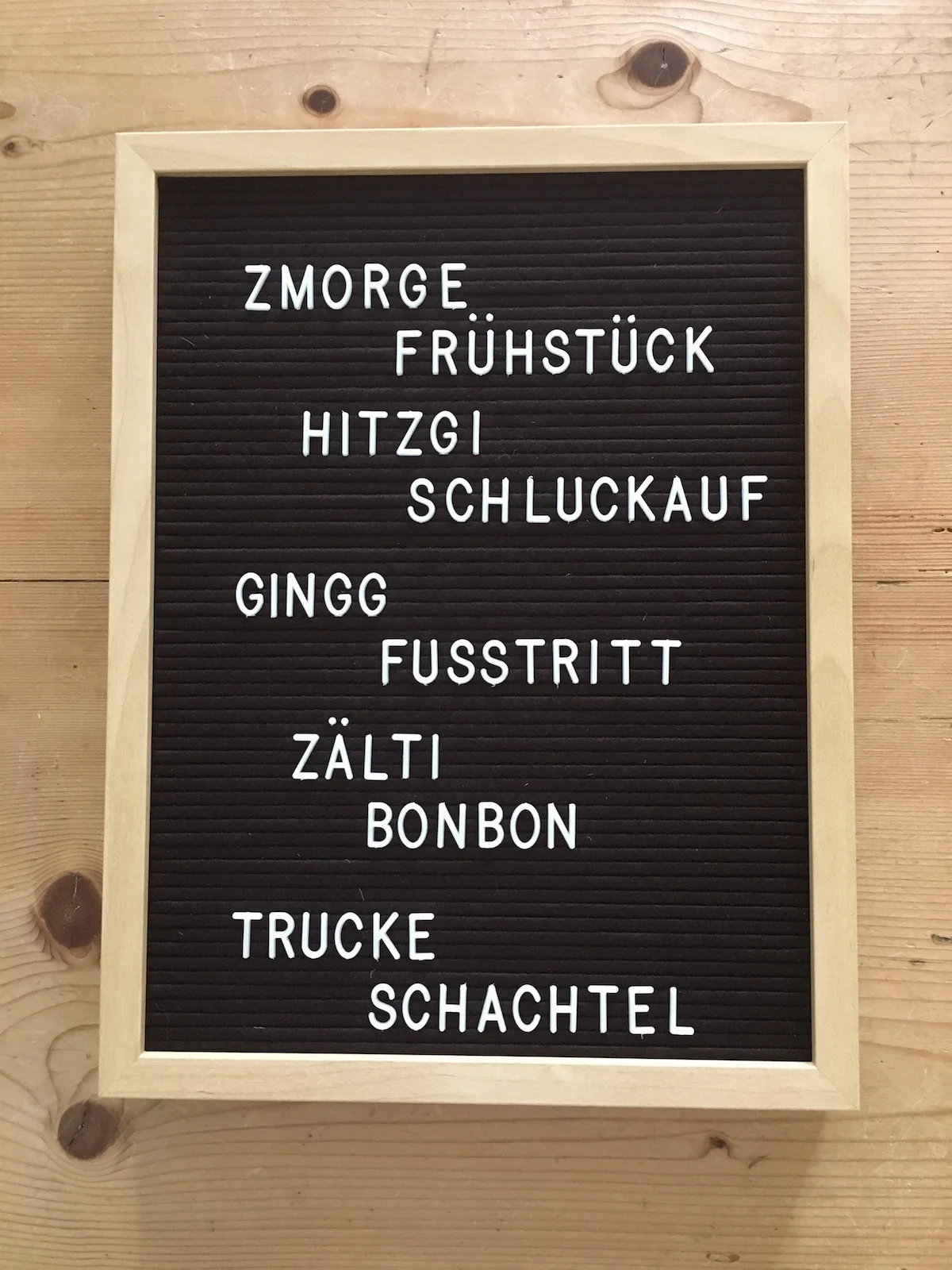 Hier hat sich übrigens ein Fehler eingeschlichen - Es heisst Zältli, nicht Zälti (Bild wird asap ersetzt). 