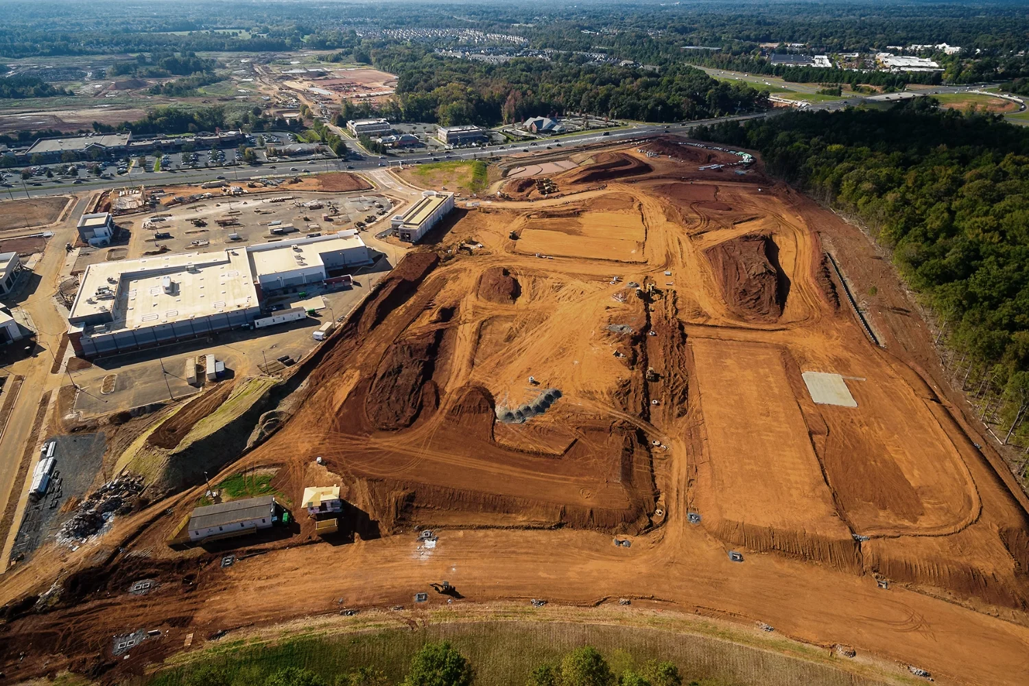 part of the waverly site to the left of crescent providence farm. harris teeter and the soon to be developed rea farms is directly across the street